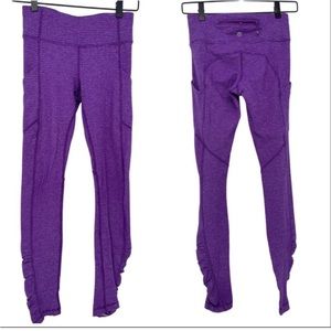 Lululemon purple gathered leg leggings